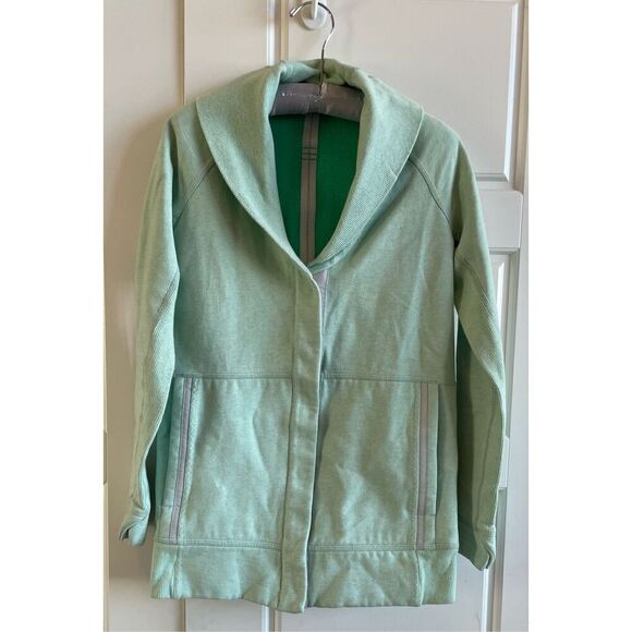 Lululemon Yin To My Yang Cardi Mint Snap Button Shawl Jacket - Picture 1 of 3
